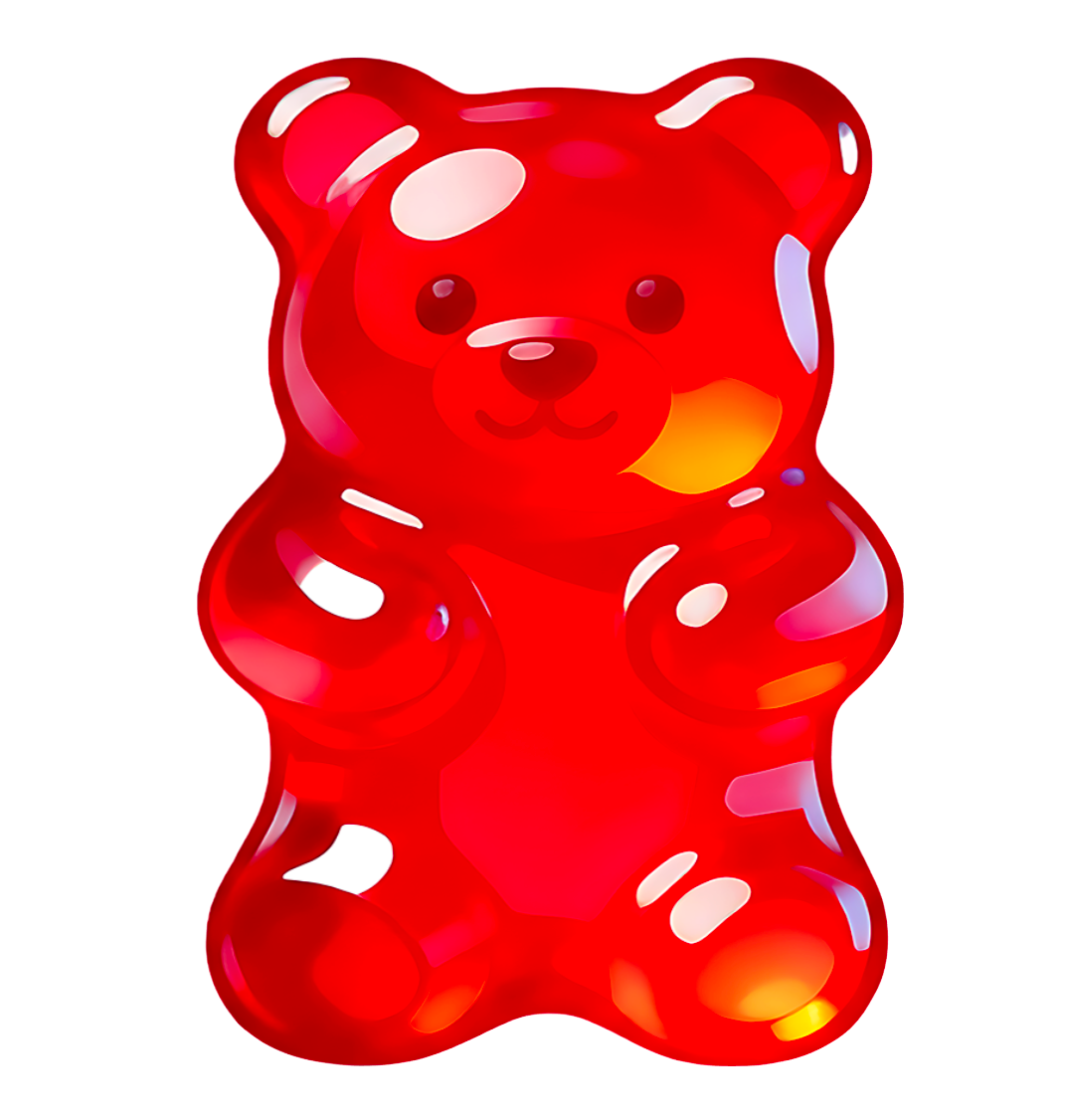 Gummy Bear Red Acrylic Blank &amp; Decal Set