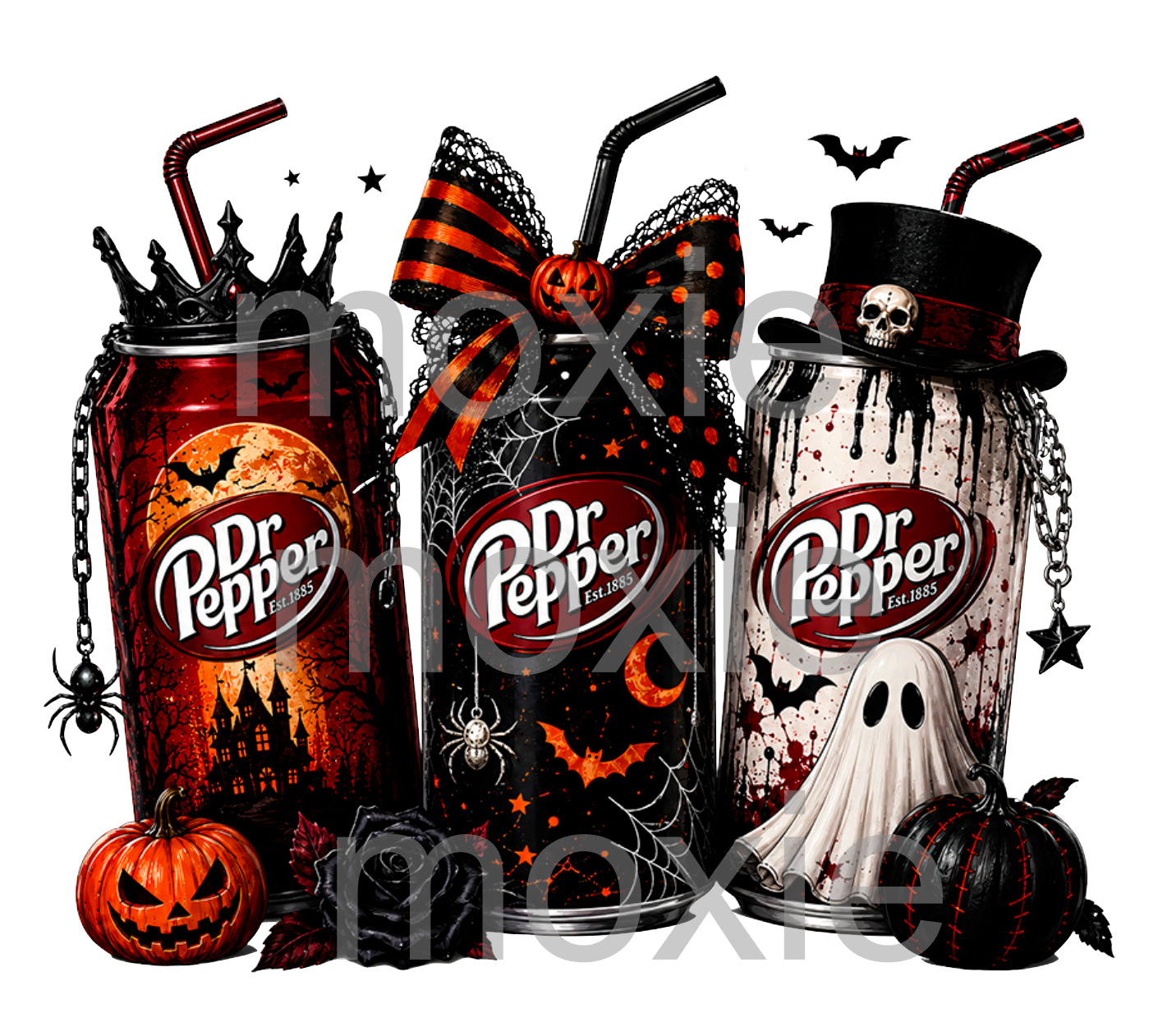Dr Pepper Halloween Acrylic Blank &amp; Decal Set