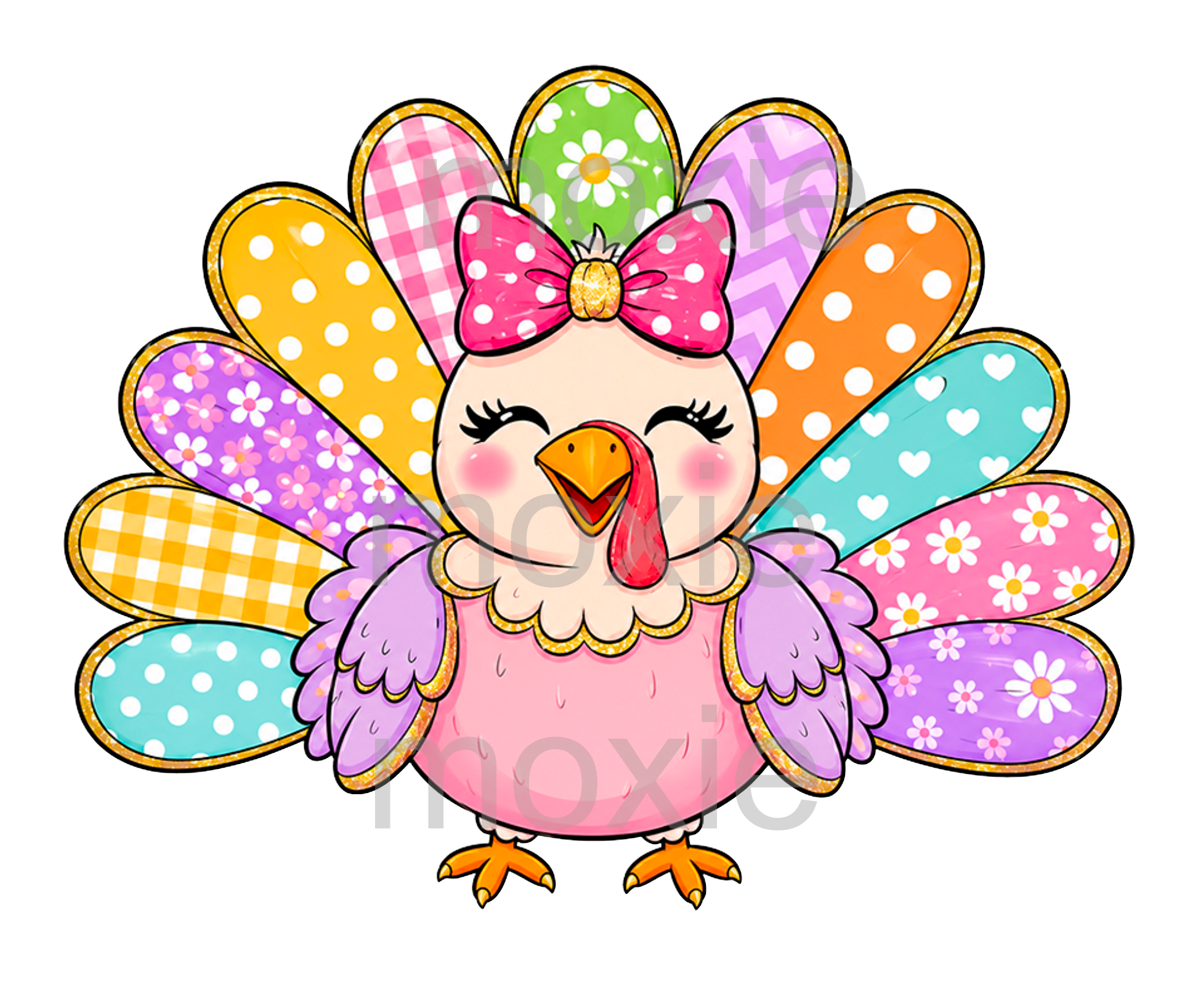 Preppy Turkey Decal &amp; Acrylic Blank Set