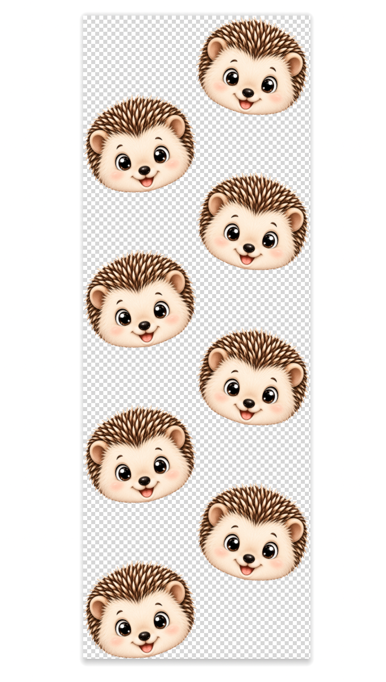 Hedgehog Heads Pen Wrap UV DTF