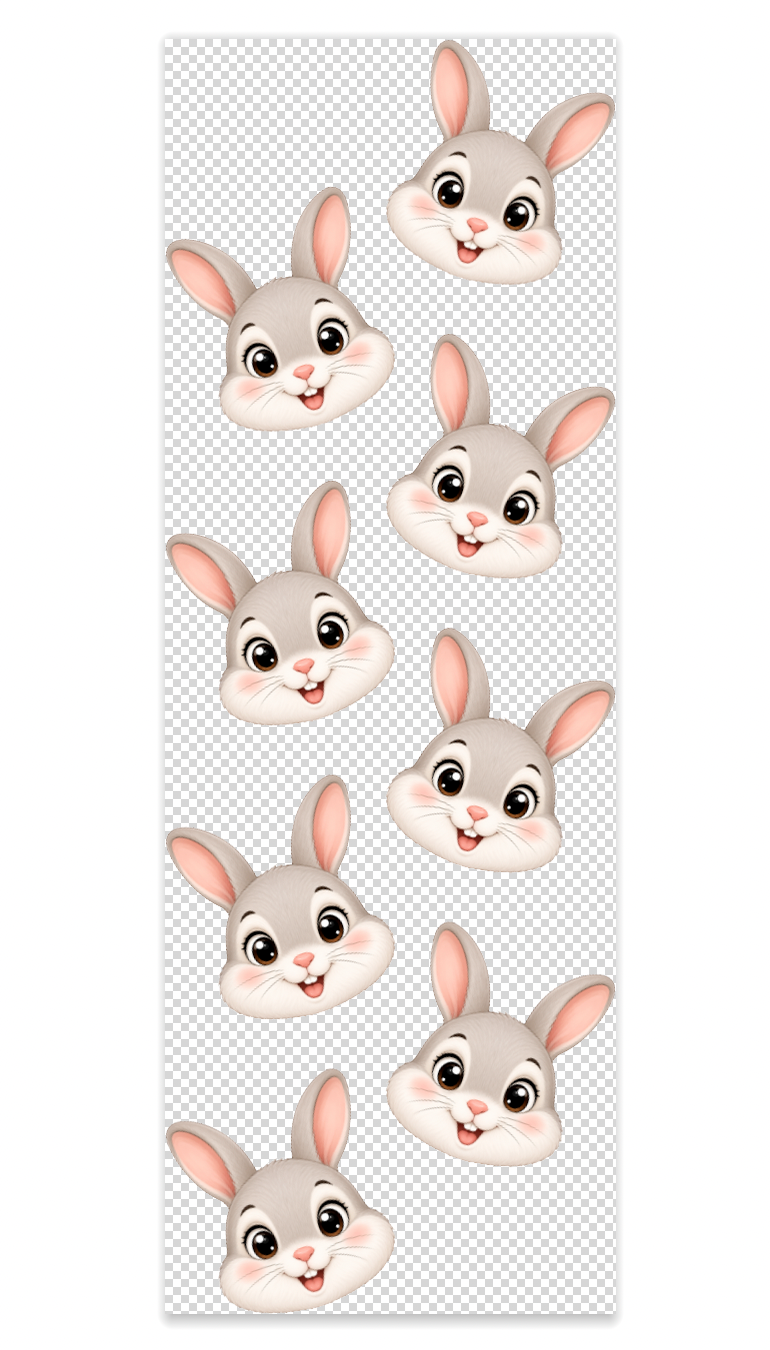 Rabbit Heads Pen Wrap UV DTF
