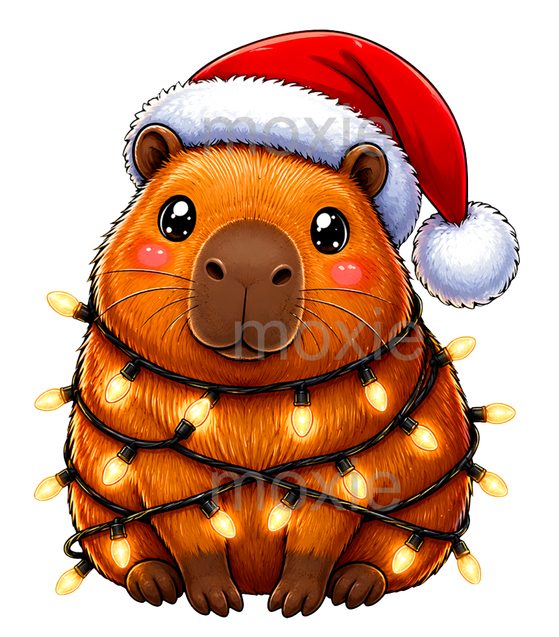 Capybara Christmas Lights Decal &amp; Acrylic Blank COMBO