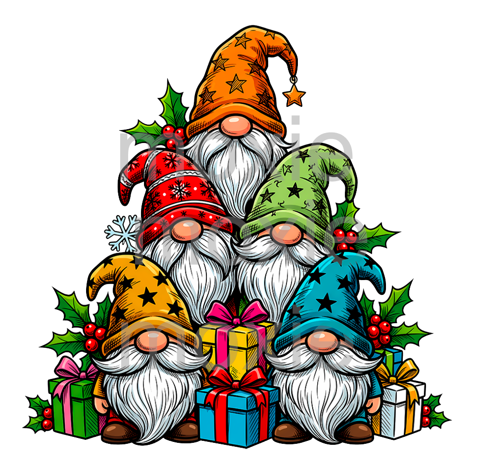 Gnome Christmas Tree Decal &amp; Acrylic Blank Set