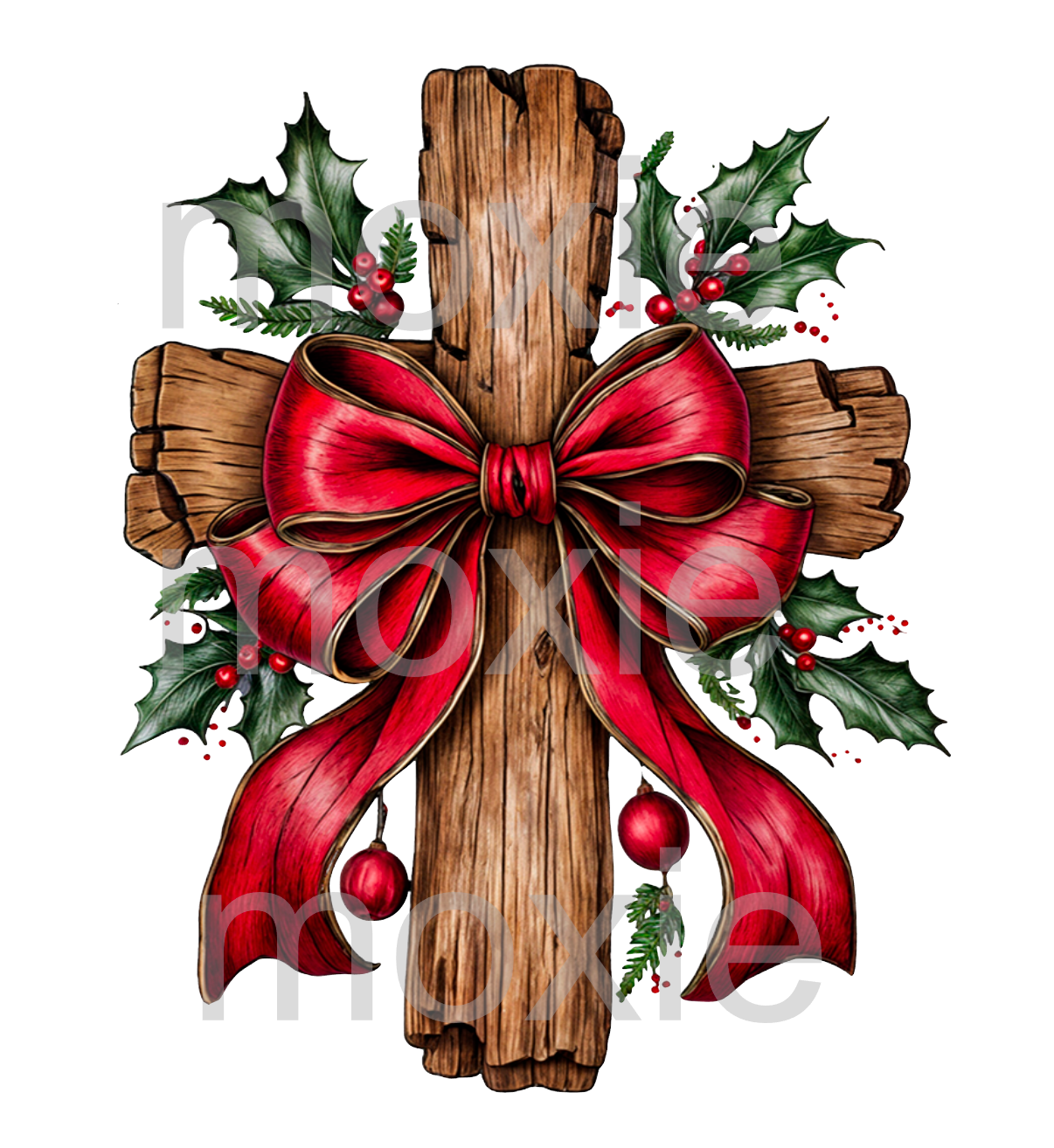 Christmas Cross Decal &amp; Acrylic Blank COMBO