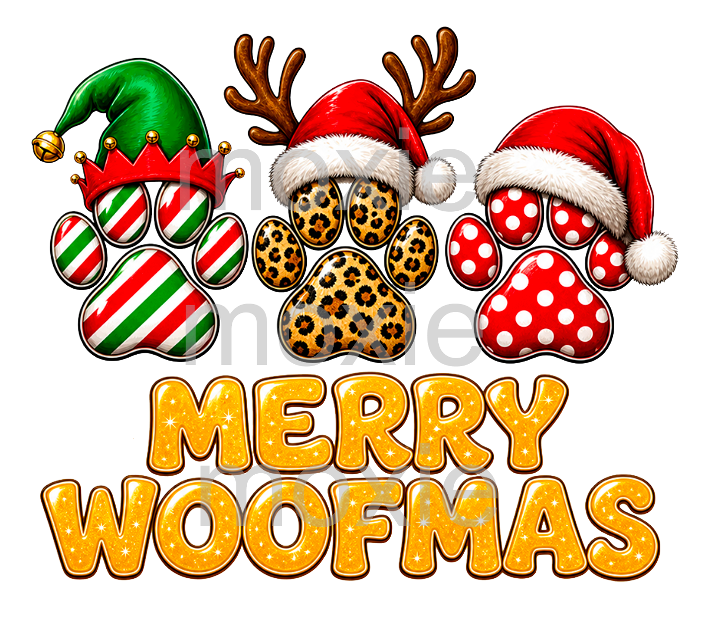 Merry Woofmas Decal &amp; Acrylic Blank Set