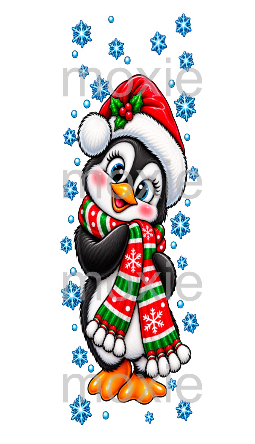 Penguin Bookmark UV DTF Decal
