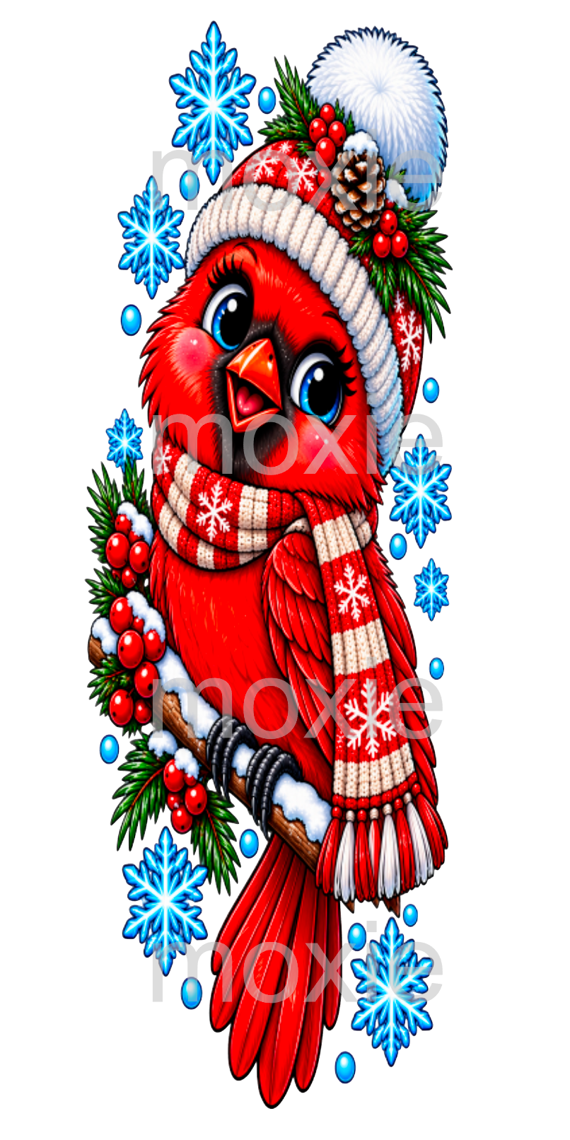 Cardinal Bookmark UV DTF Decal
