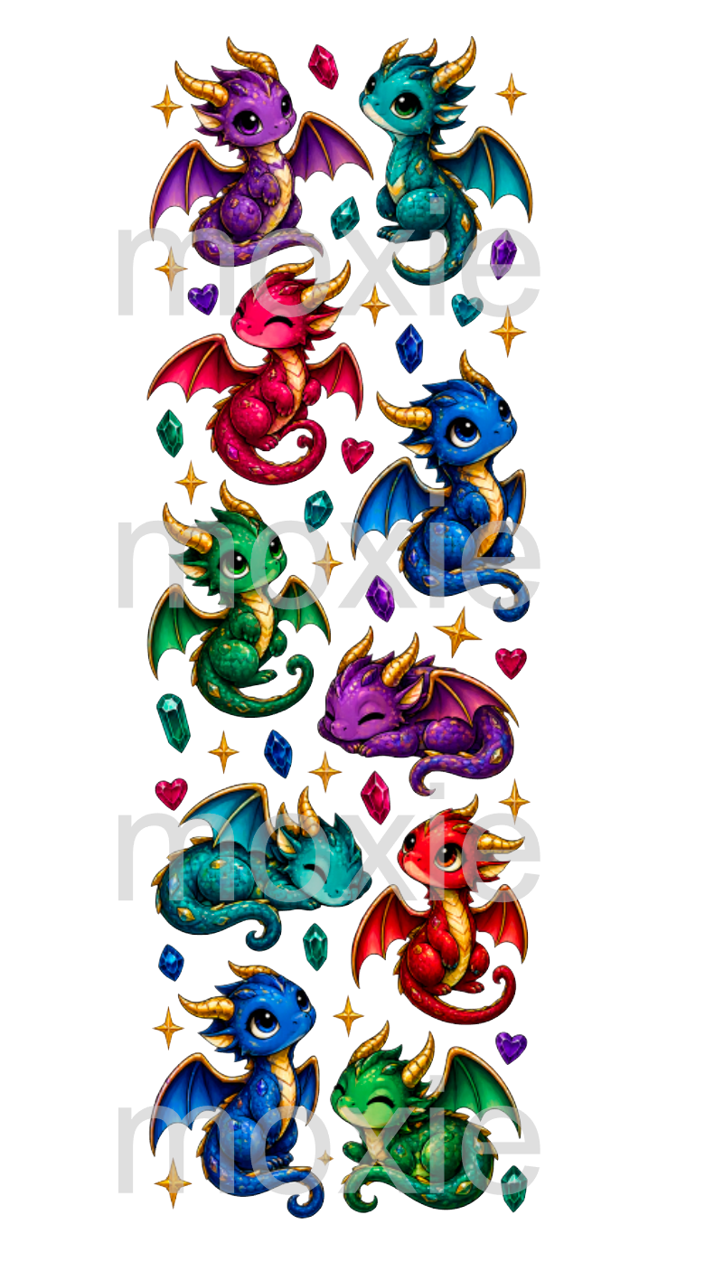 Dragons Bookmark UV DTF Decal