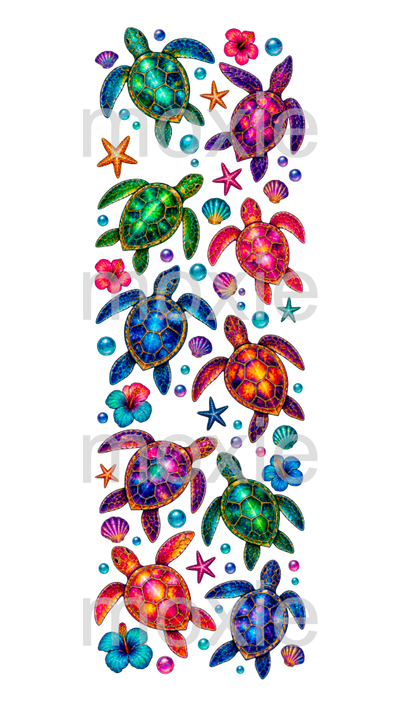 Sea Turtles Bookmark UV DTF Decal