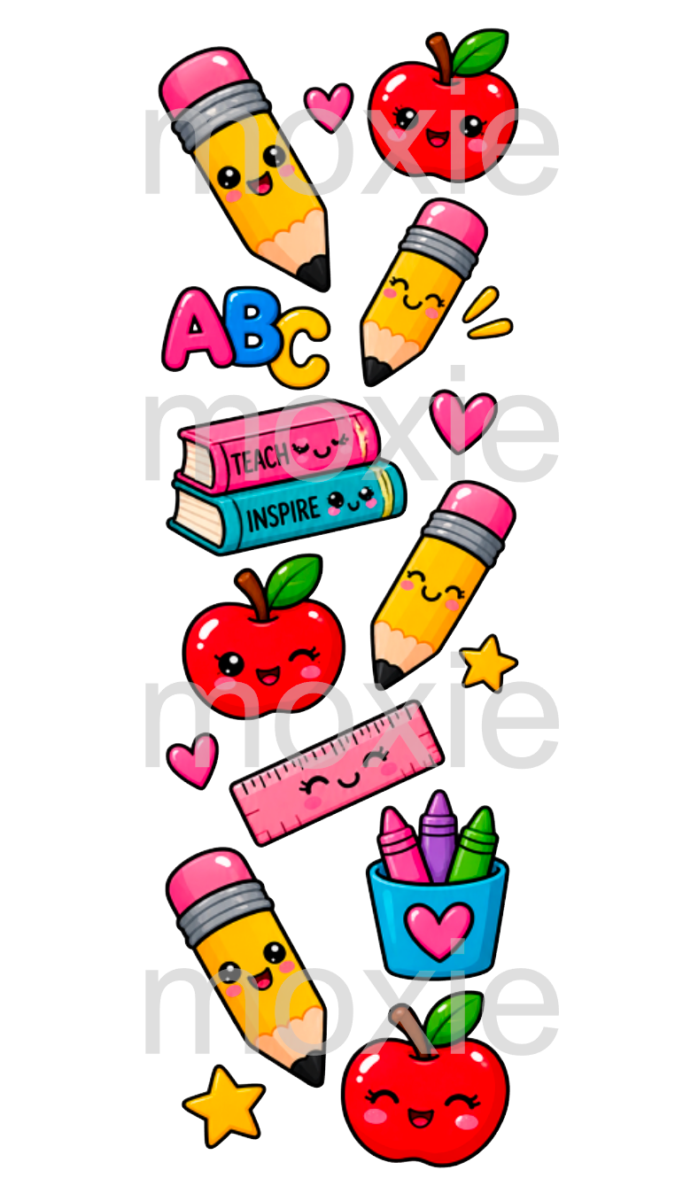 Teacher Bookmark UV DTF Decal