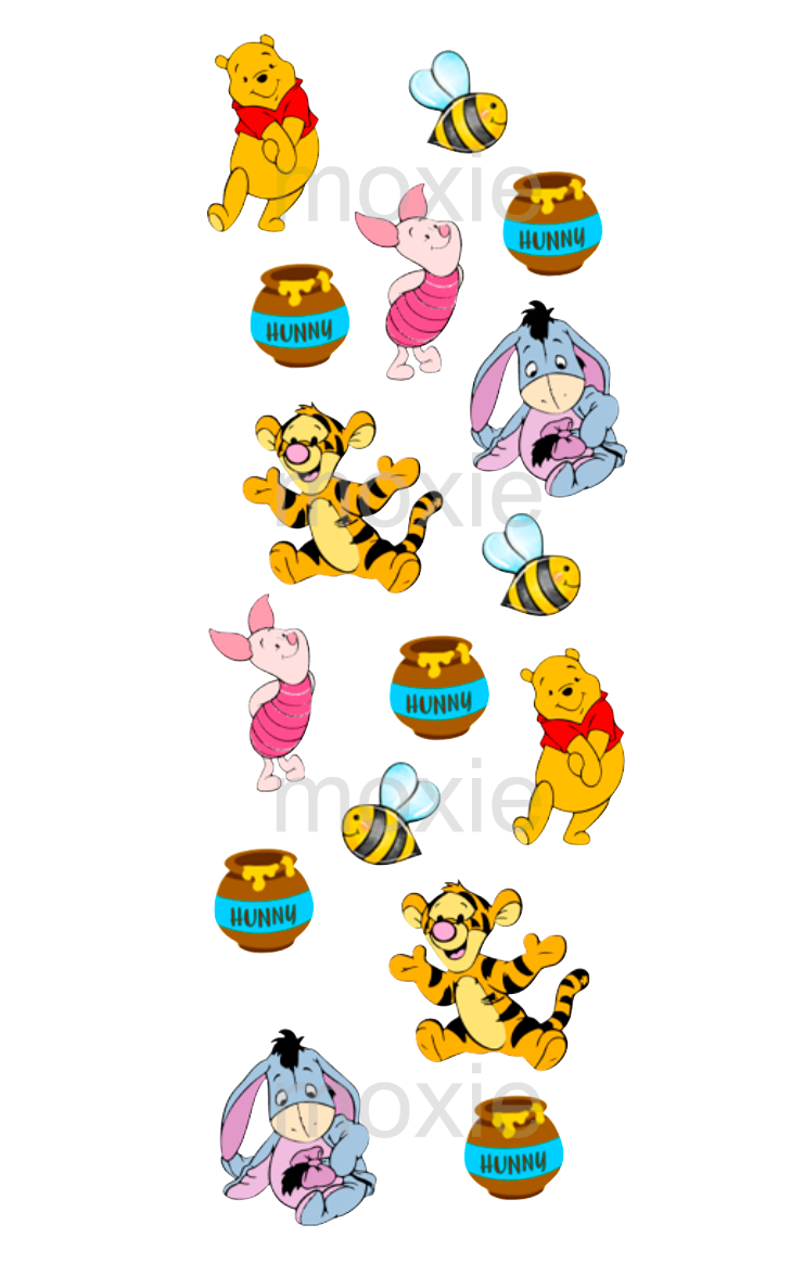 Pooh Friends Bookmark UV DTF Decal