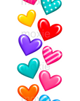 Hearts Bookmark UV DTF Decal