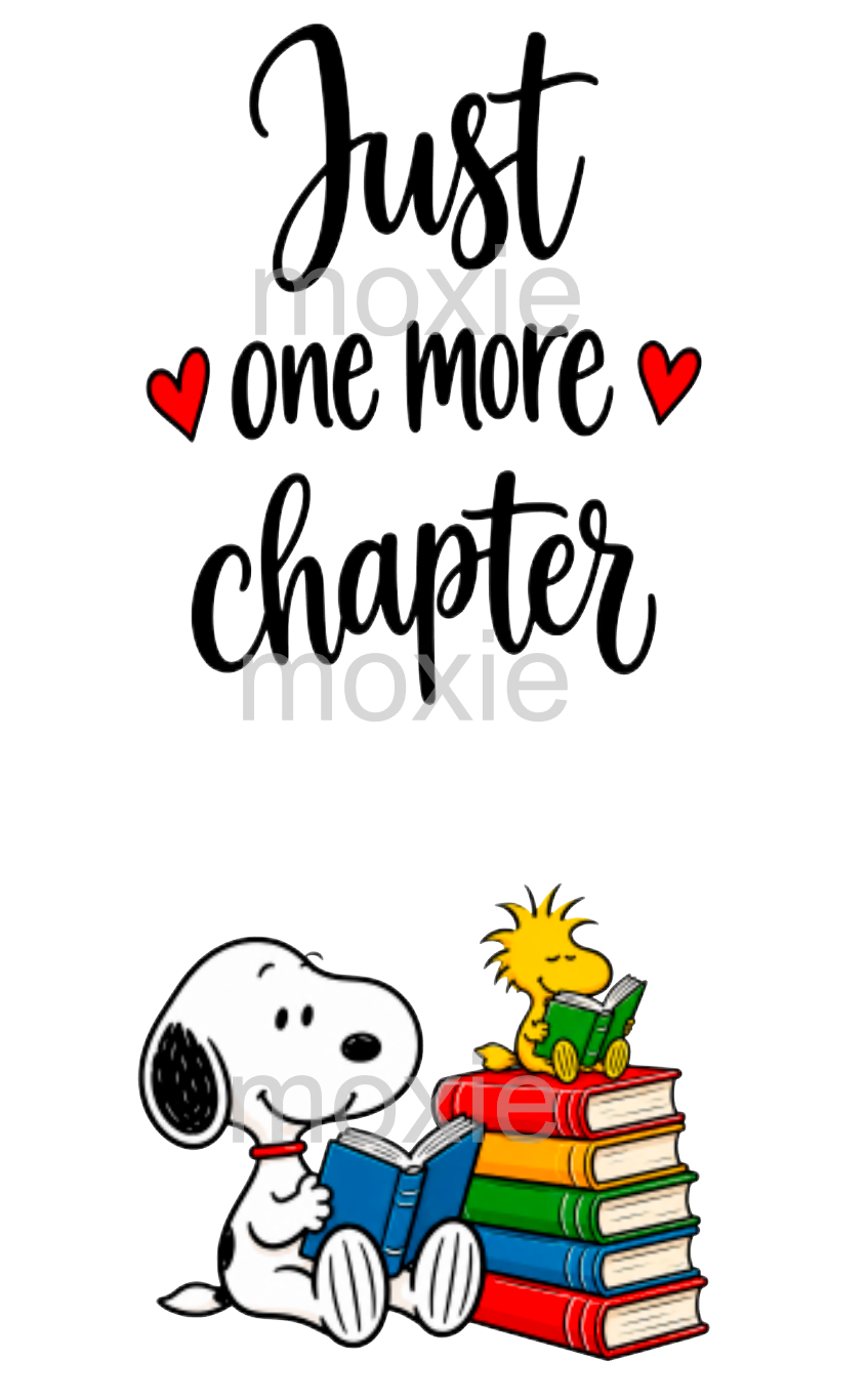 Just One More Chapter Bookmark UV DTF Decal