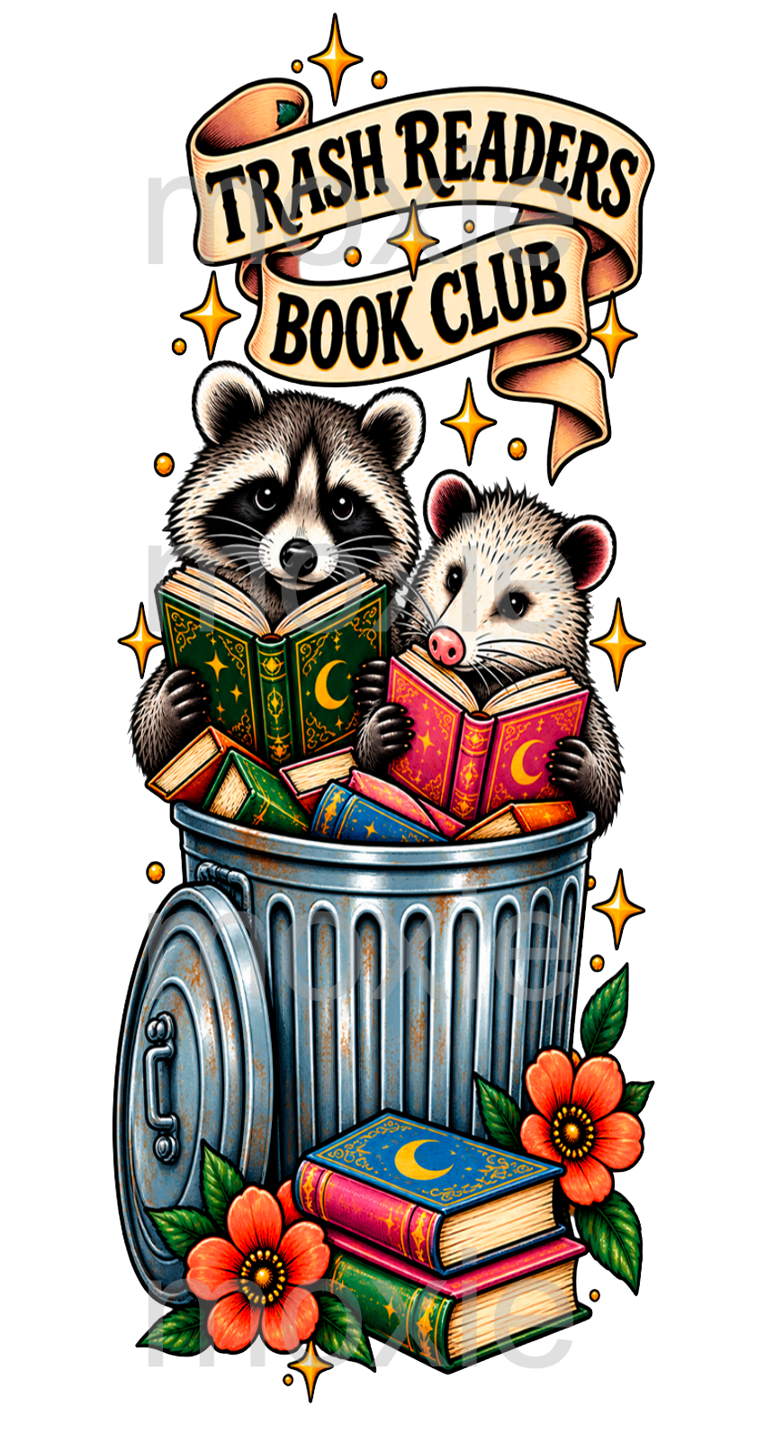 Trash Reader Bookmark UV DTF Decal