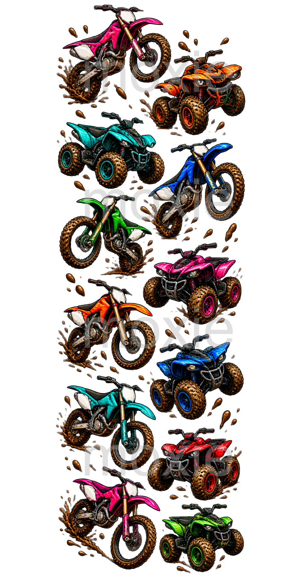 Dirtbikes Bookmark UV DTF Decal