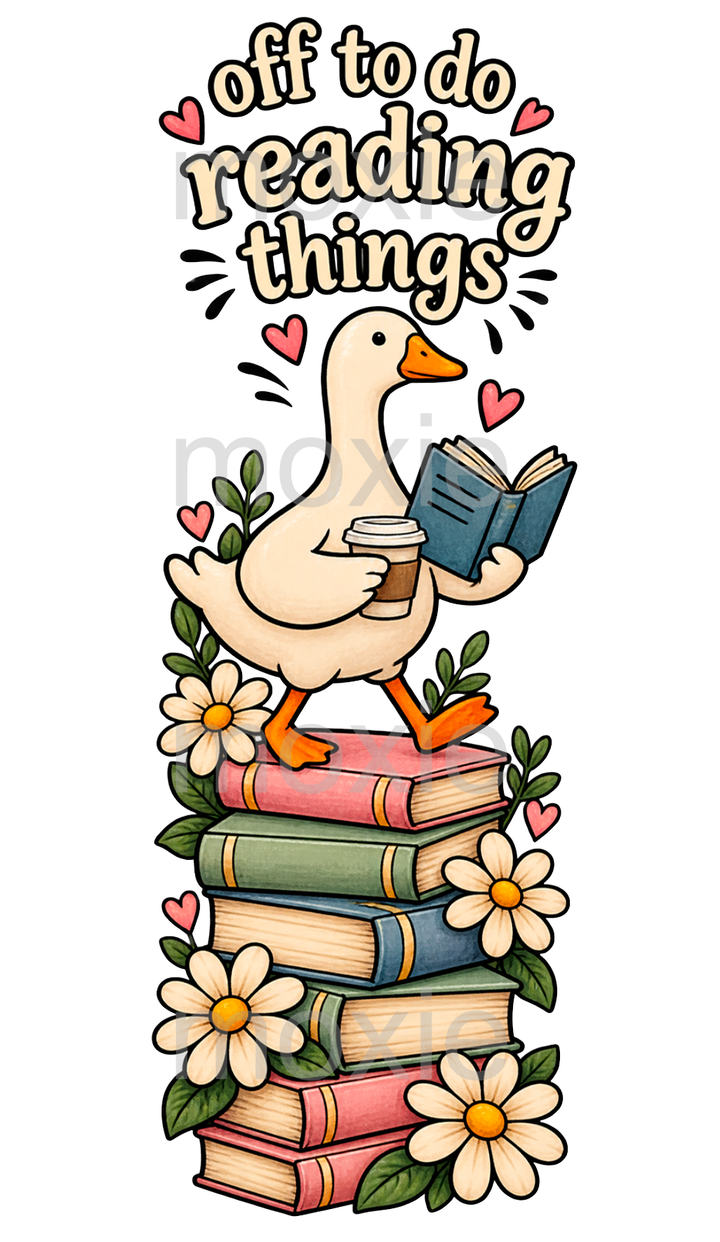 Off To Do Reading Bookmark UV DTF Decal