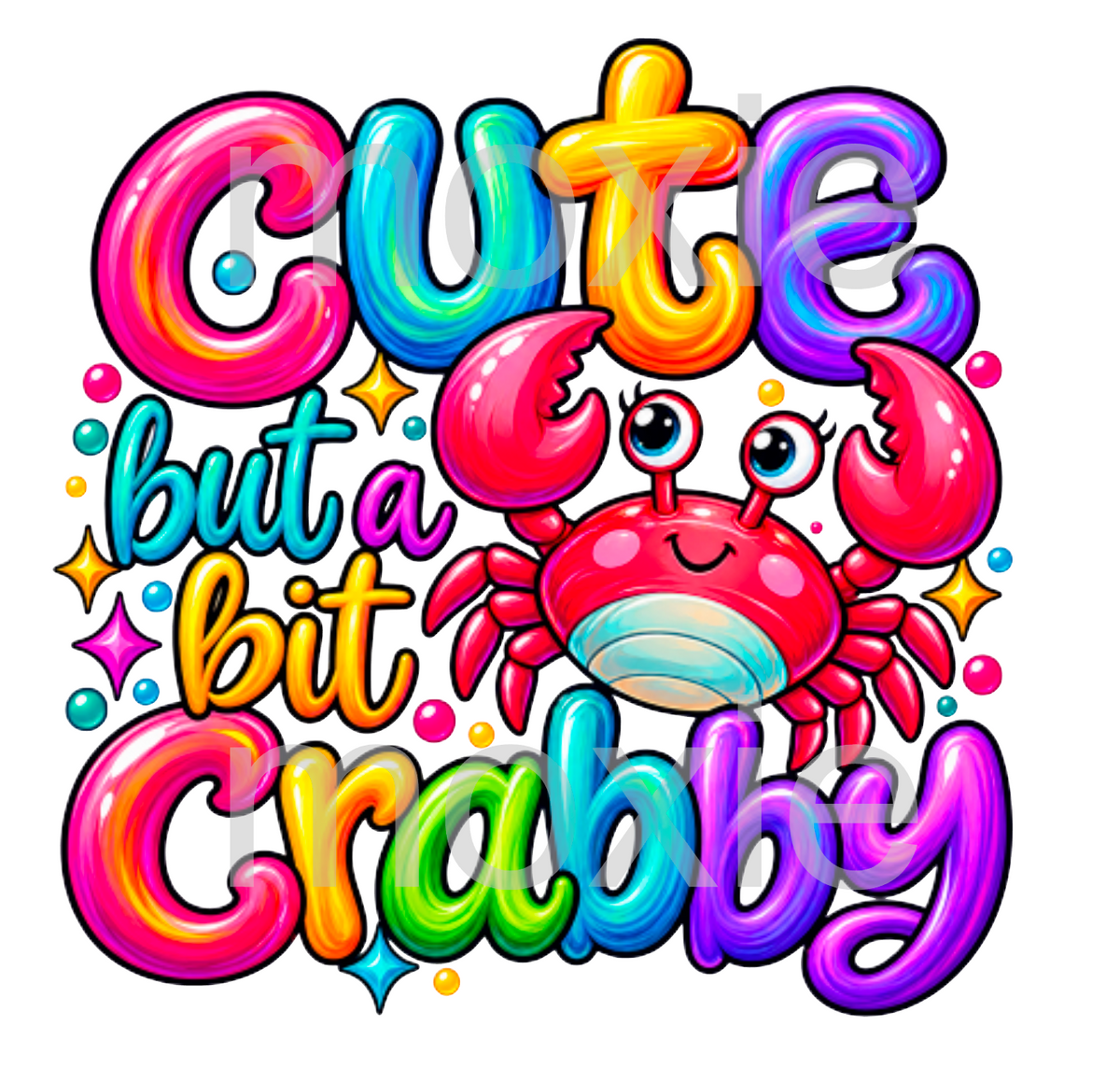 Cute But Crabby Decal &amp; Acrylic Blank COMBO