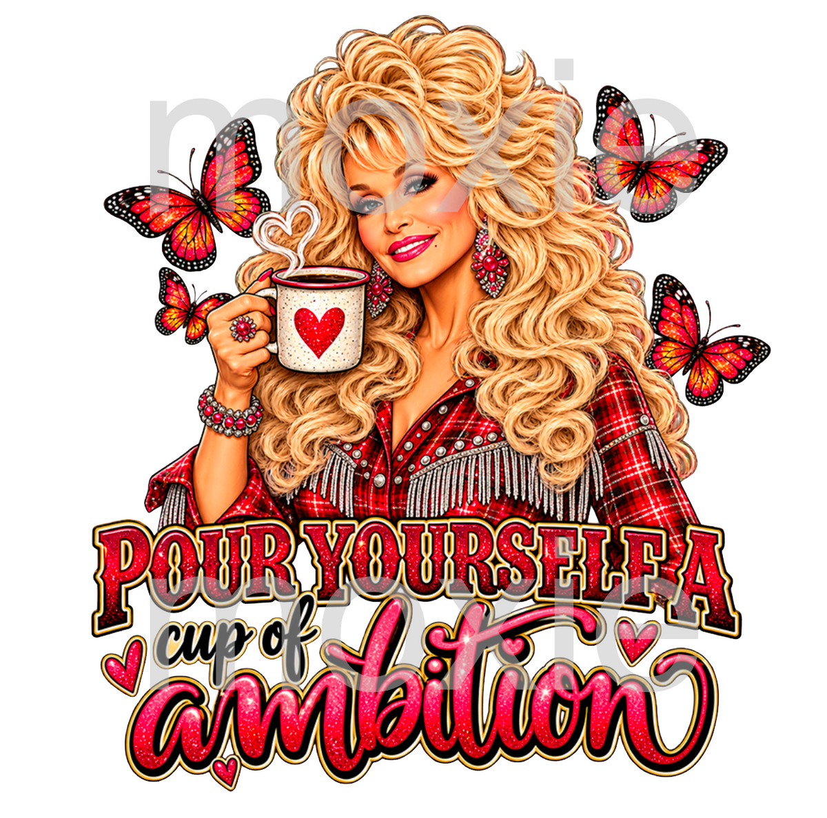 Dolly Ambition Decal &amp; Acrylic Blank COMBO