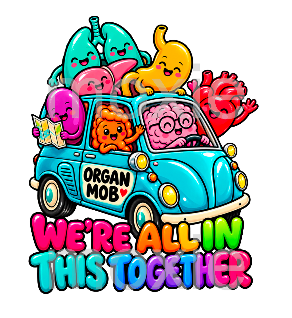 Organ Mob Decal &amp; Acrylic Blank COMBO