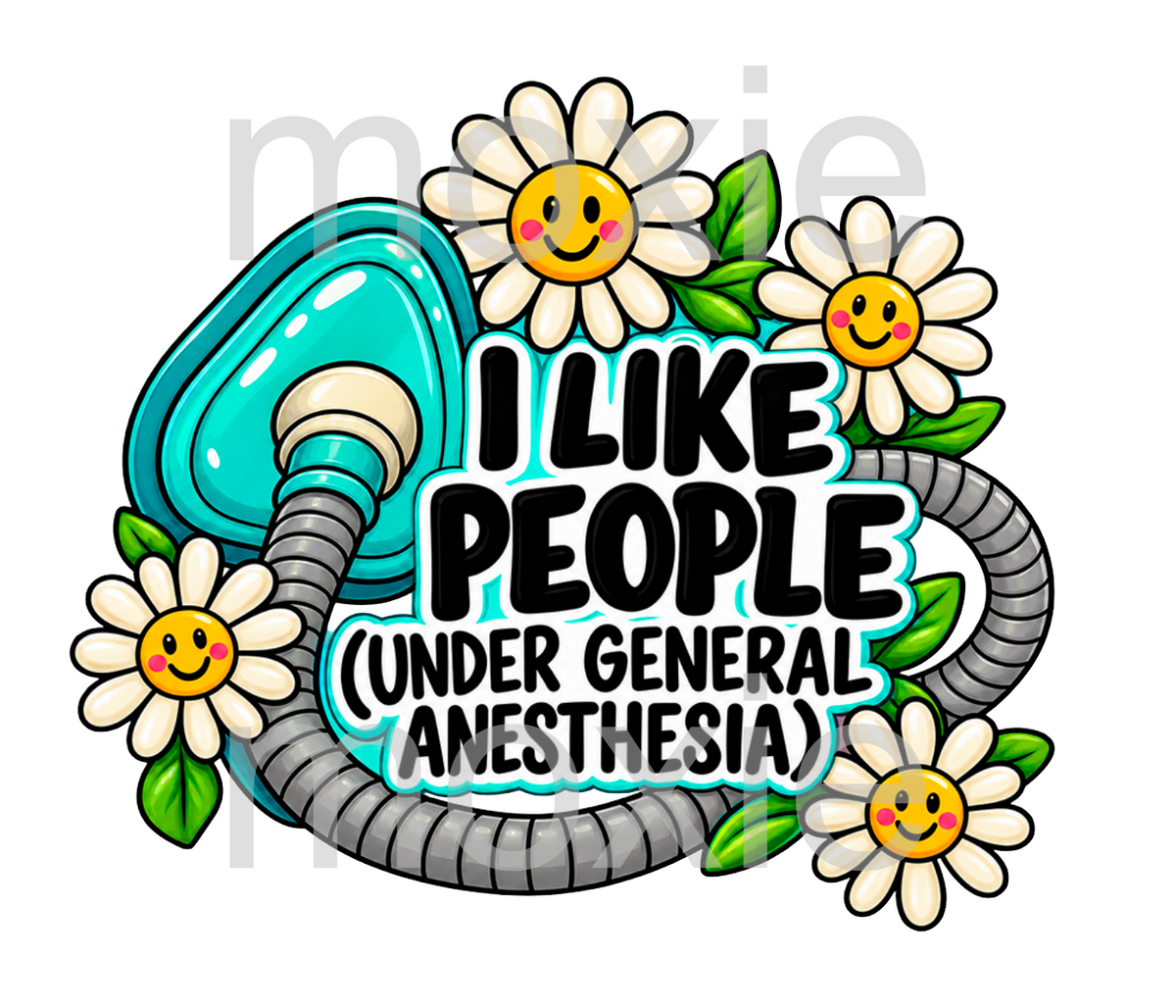 People Under Anesthesia Decal &amp; Acrylic Blank COMBO