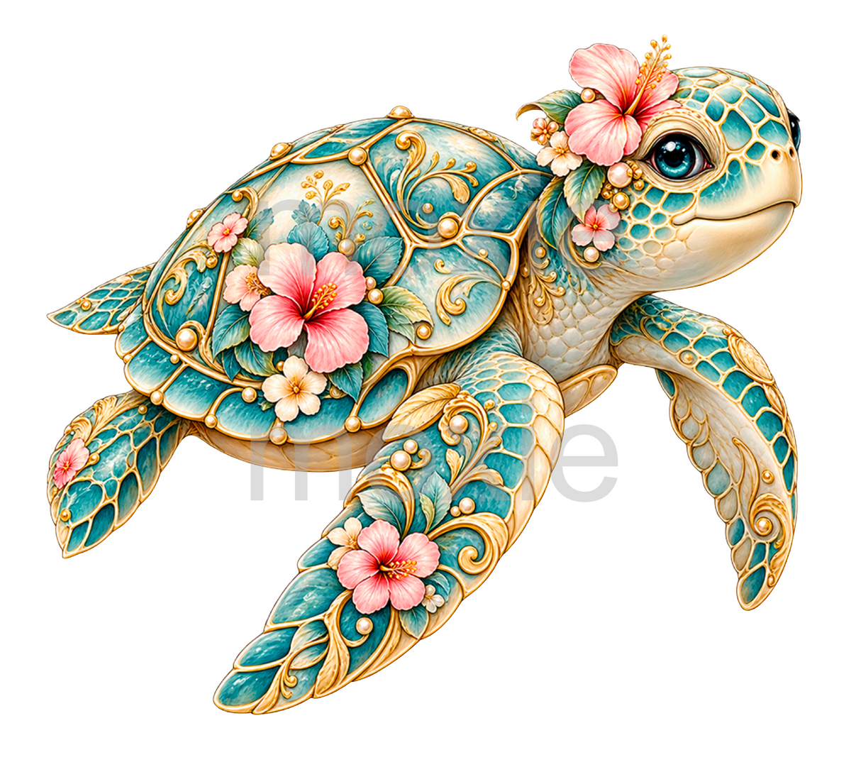 Elegant Turtle Decal &amp; Acrylic Blank COMBO