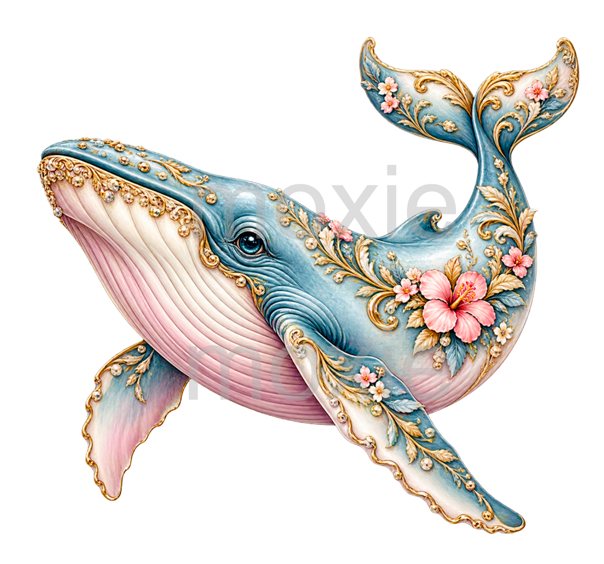 Elegant Whale Decal &amp; Acrylic Blank COMBO