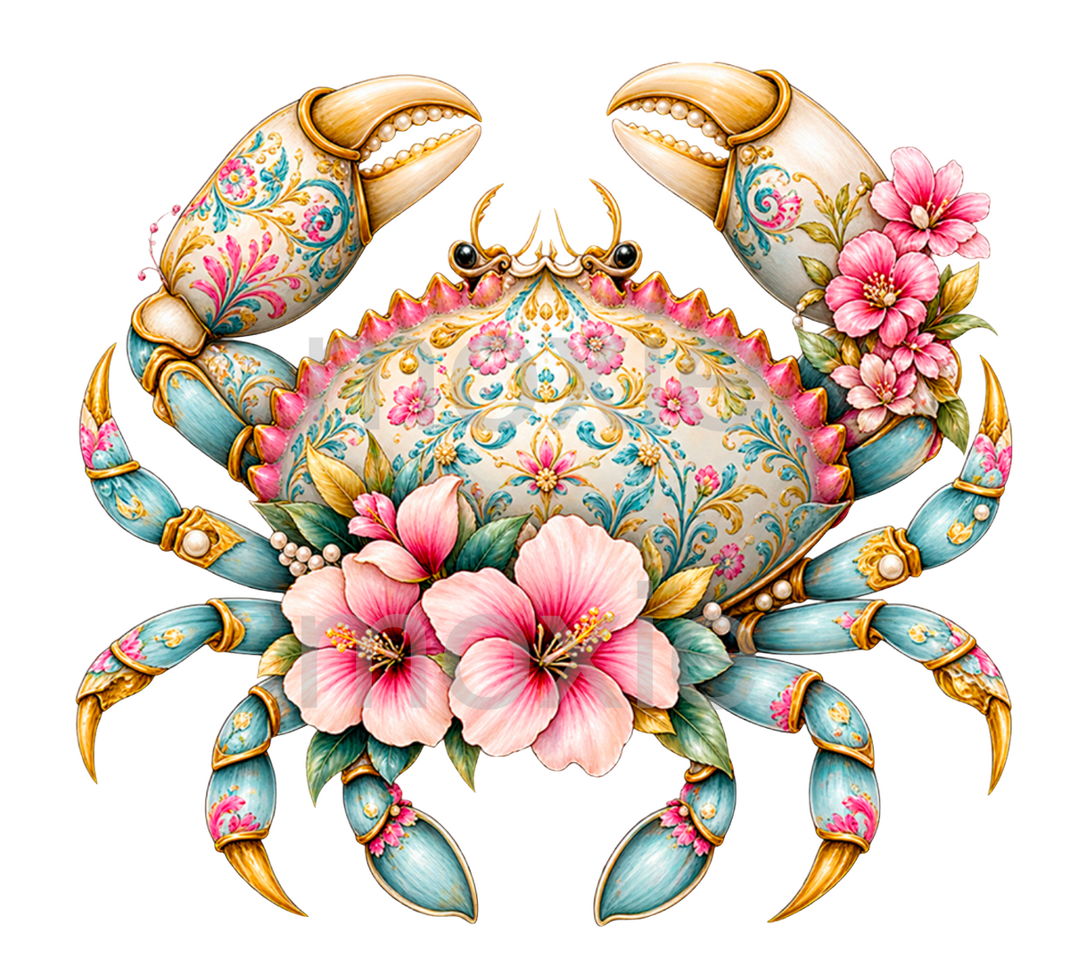 Elegant Crab Decal &amp; Acrylic Blank COMBO