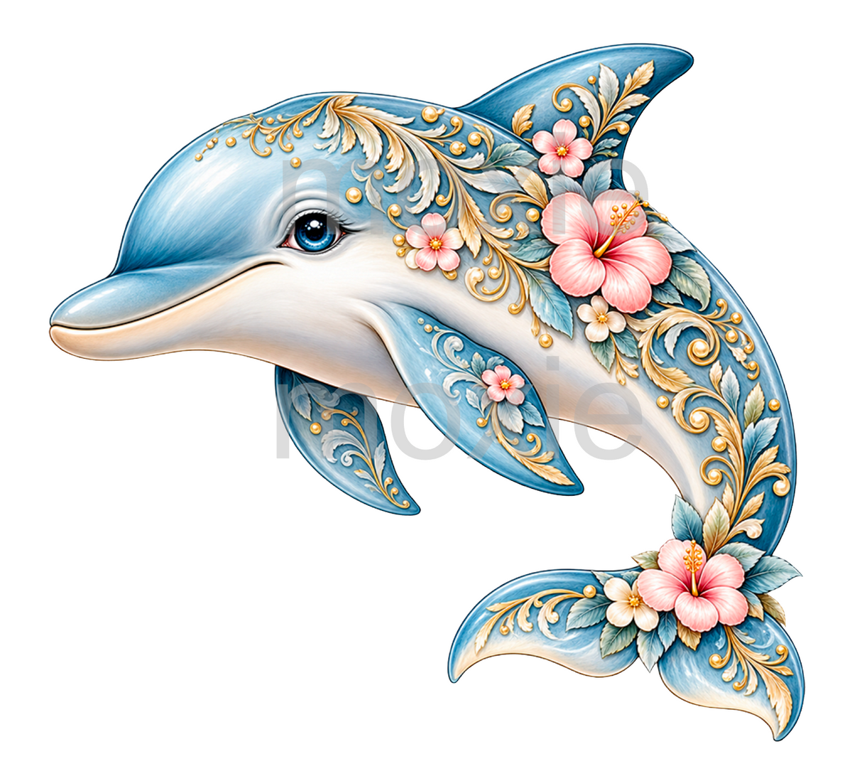 Elegant Dolphin Decal &amp; Acrylic Blank COMBO