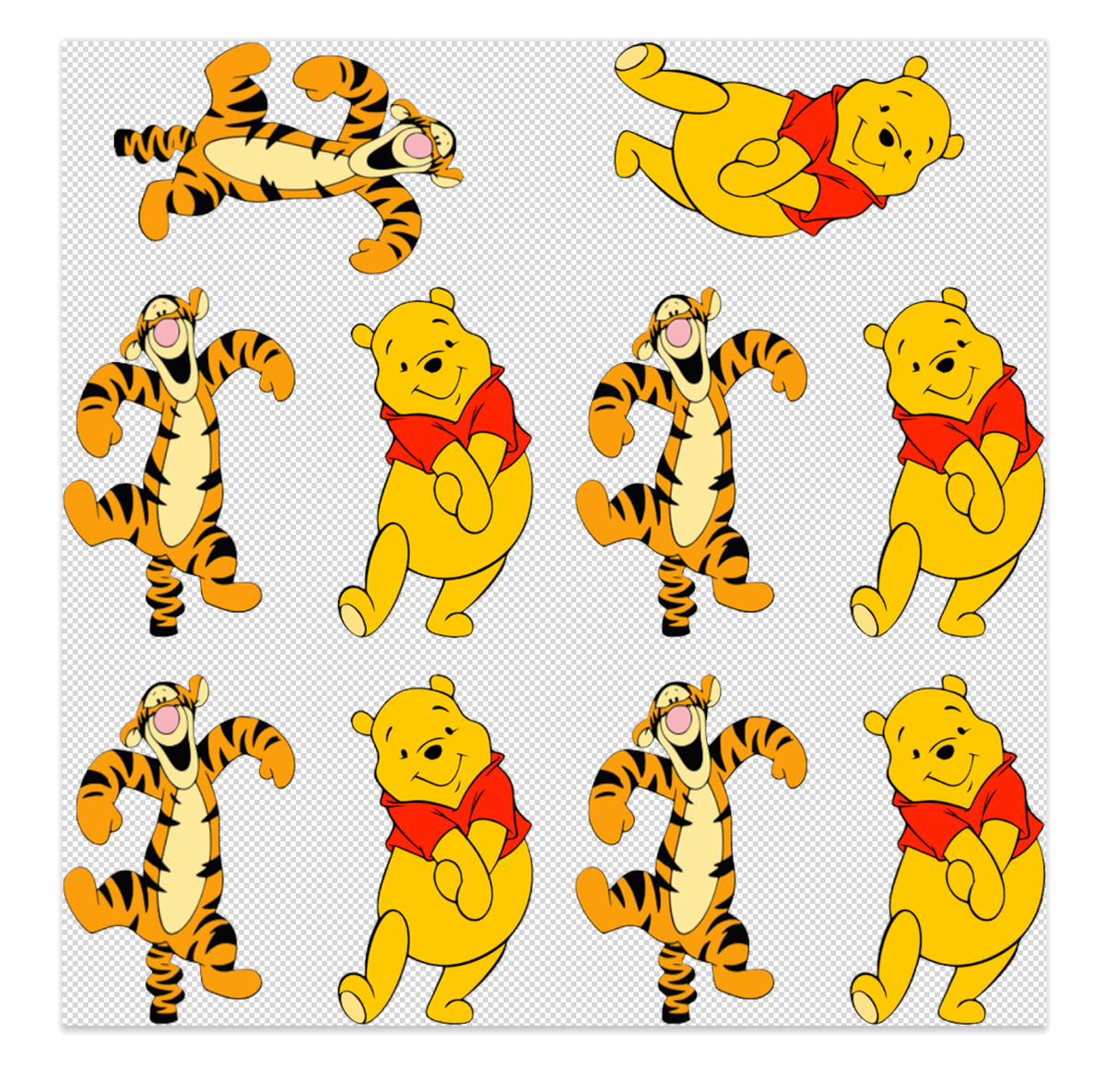 Pooh Tigger Elements Sheet