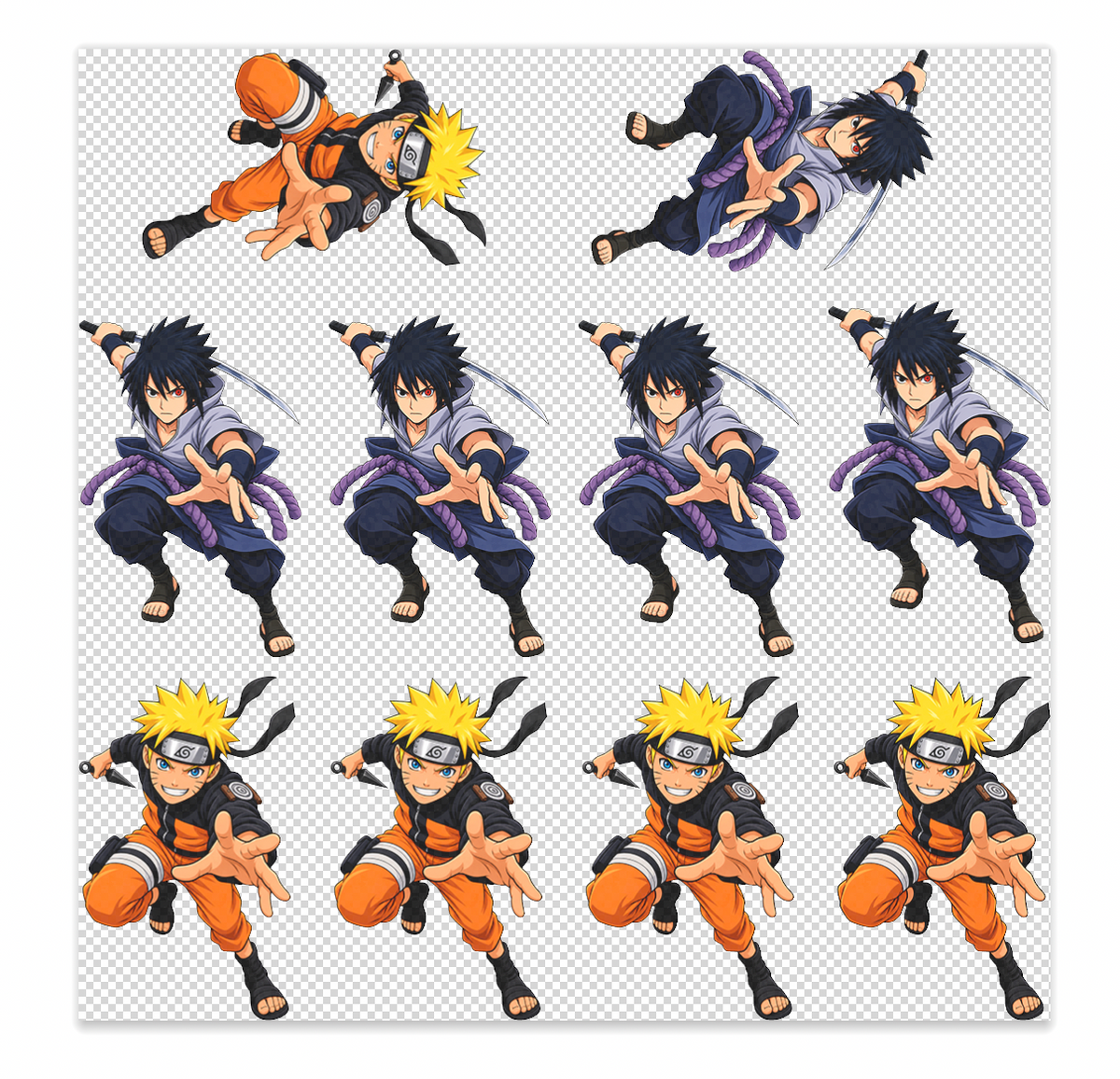 Naruto Sasuke Elements Sheet