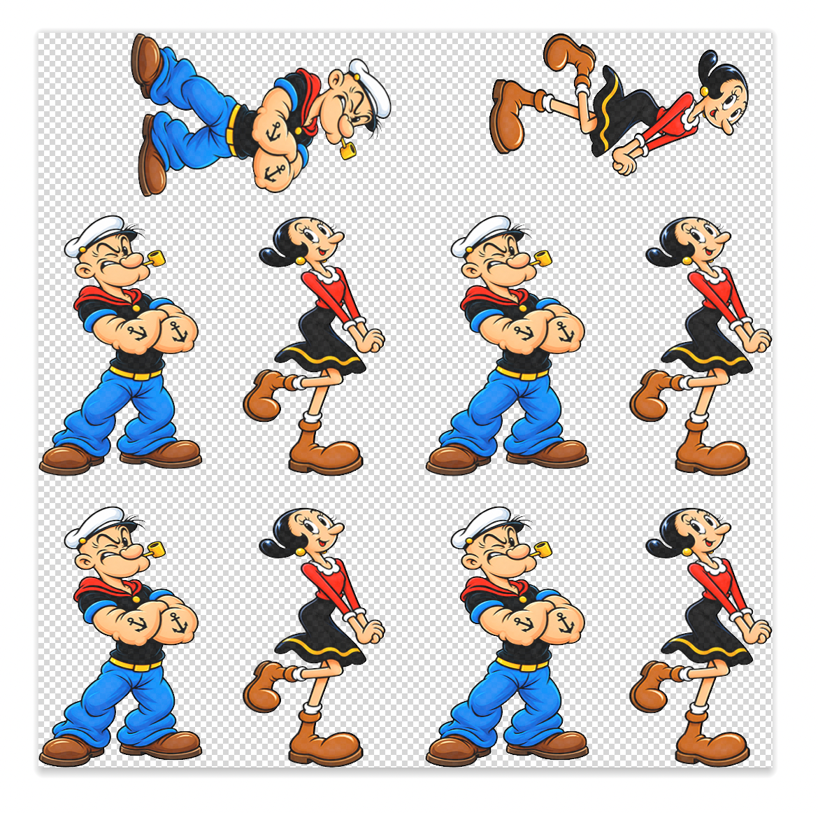 Popeye Olive Elements Sheet