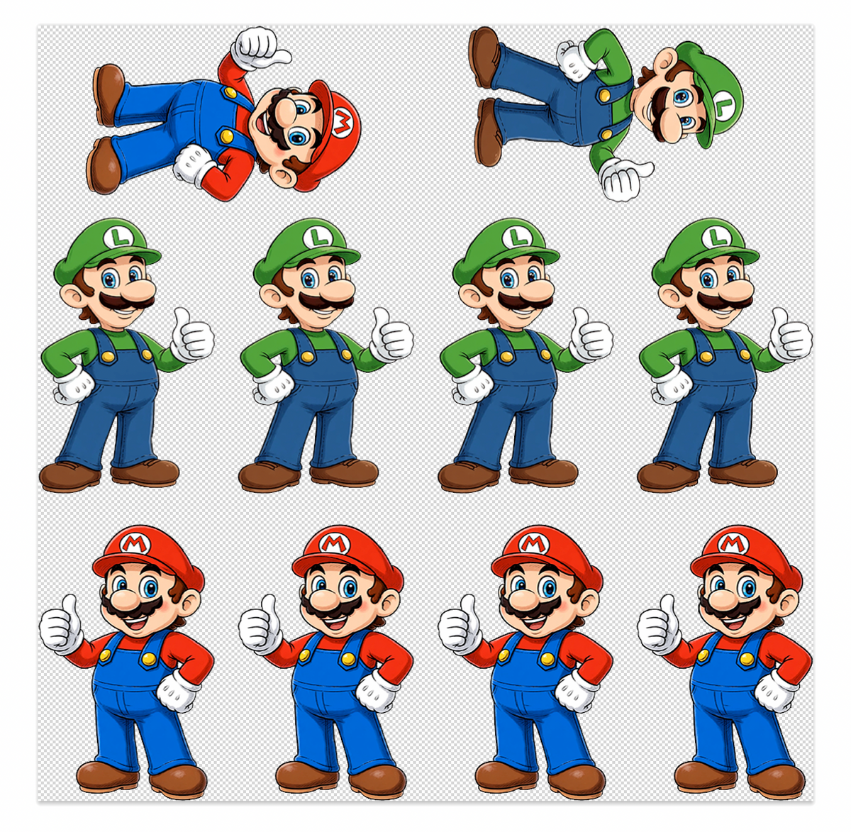 Mario Luigi Elements Sheet