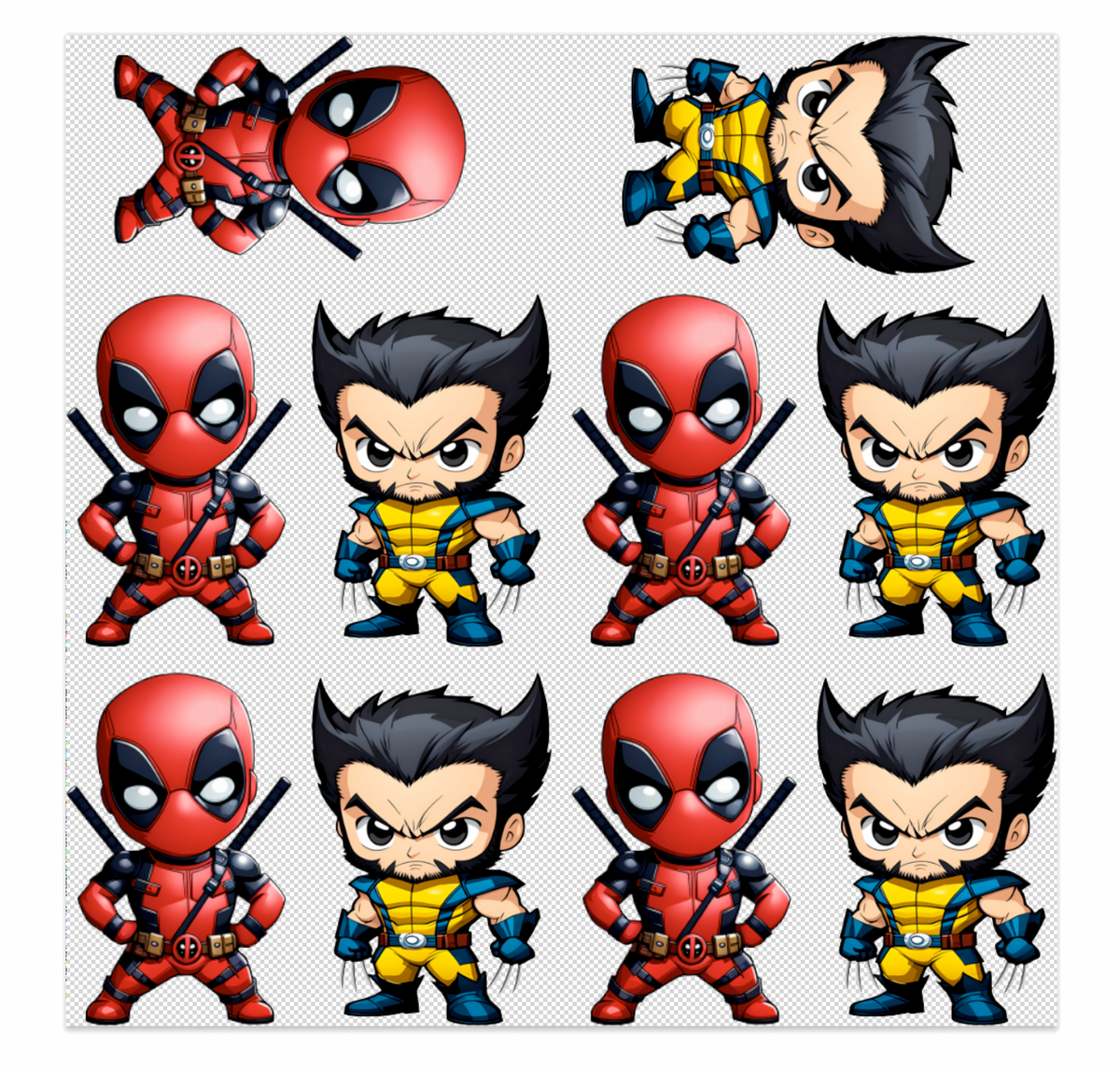 Deadpool Wolverine Elements Sheet