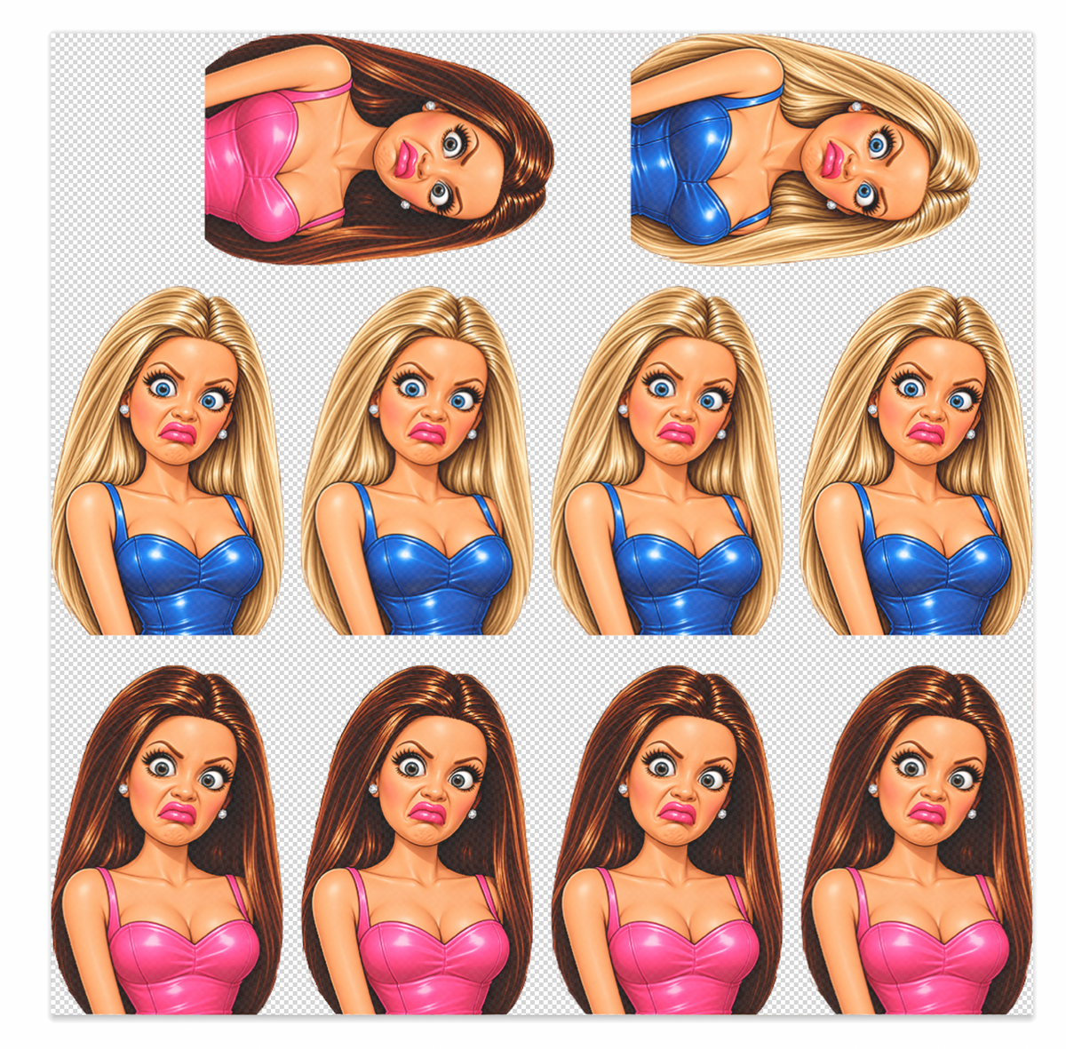 Ugly Doll Face Elements Sheet