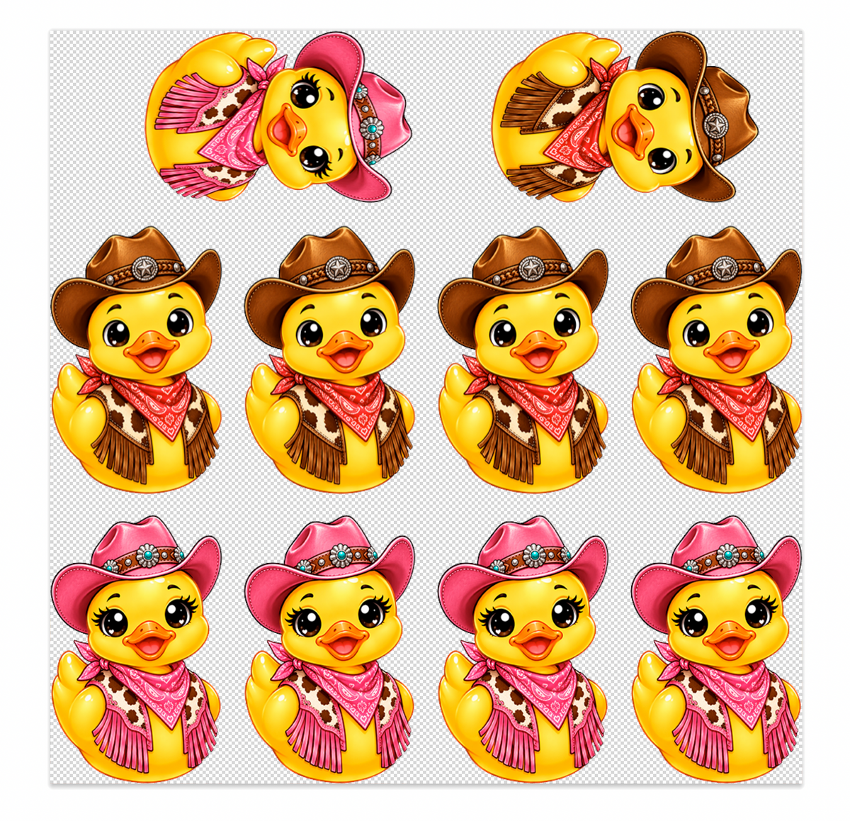 Cowboy Ducks Elements Sheet