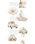 Wedding bookmark UV DTF decal