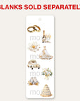 Wedding bookmark UV DTF decal shown on an acrylic bookmark blank, blanks sold separately