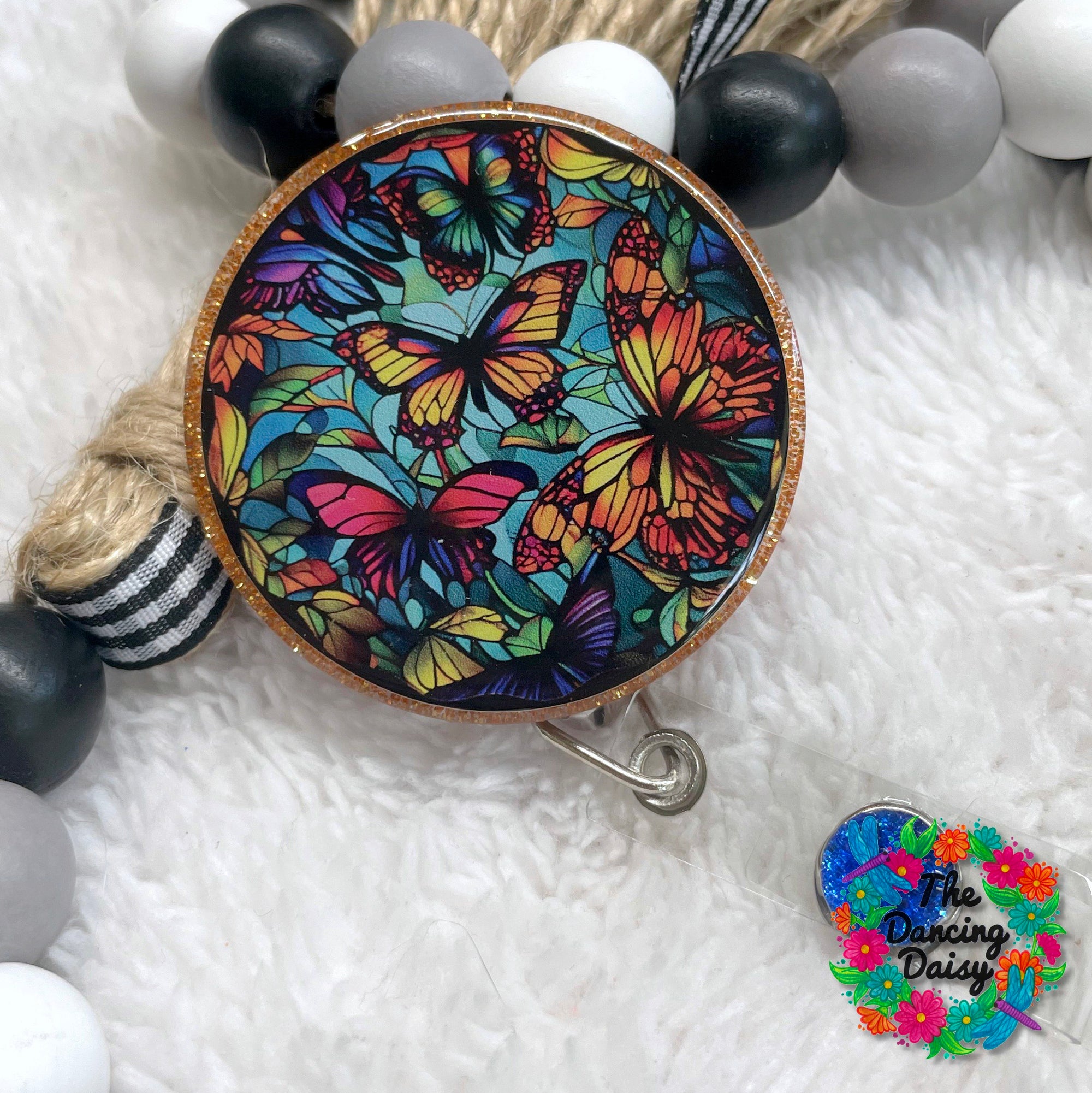 Stained Glass Butterflies Decal
