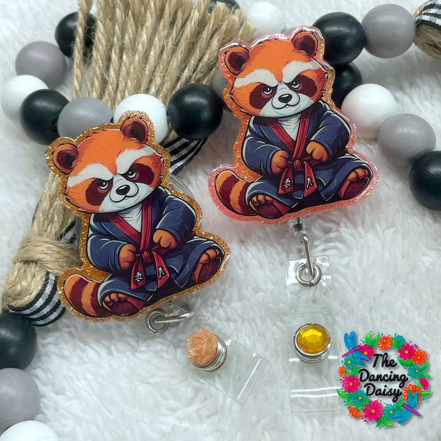 Red Panda Karate Decal & Acrylic Blank COMBO