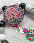 Stained Glass Roses Decal