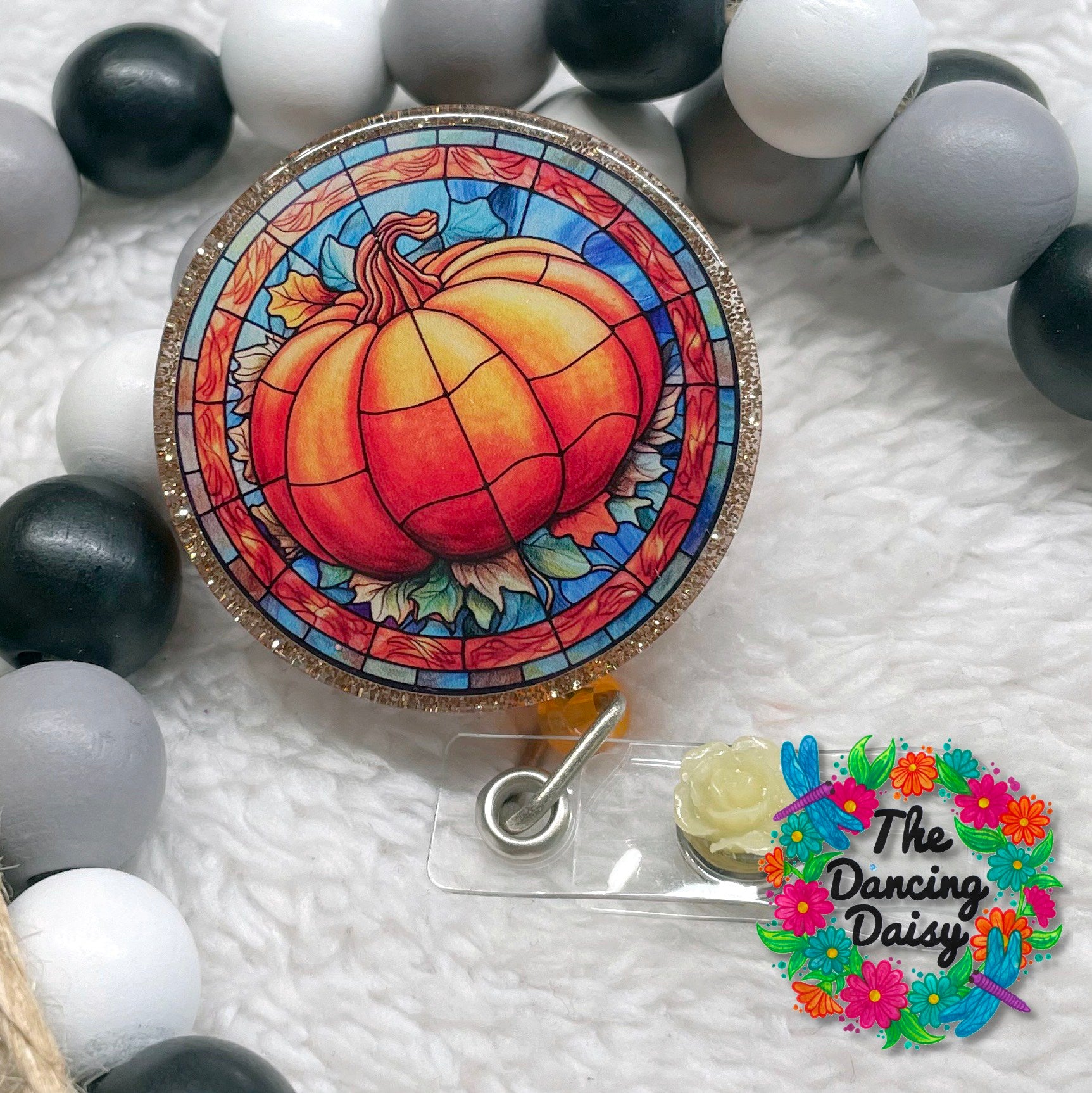 Stained Glass Pumpkin Decal