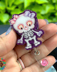 Girlie Skeleton Decal & Acrylic Blank COMBO