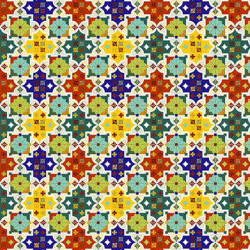 Colorful Moroccan Vinyl pattern