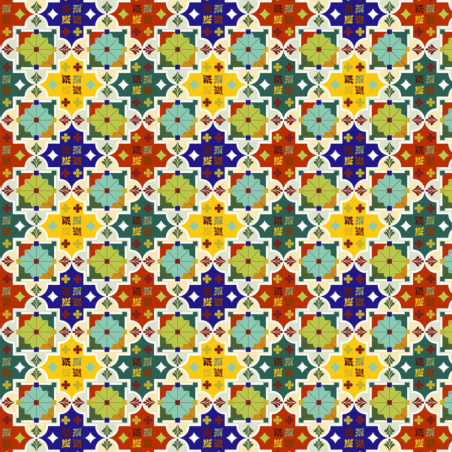 Colorful Moroccan Vinyl pattern