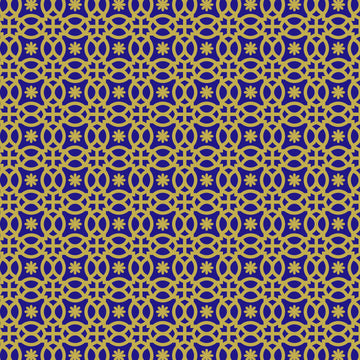 Gold Moroccan style pattern printed vinyl