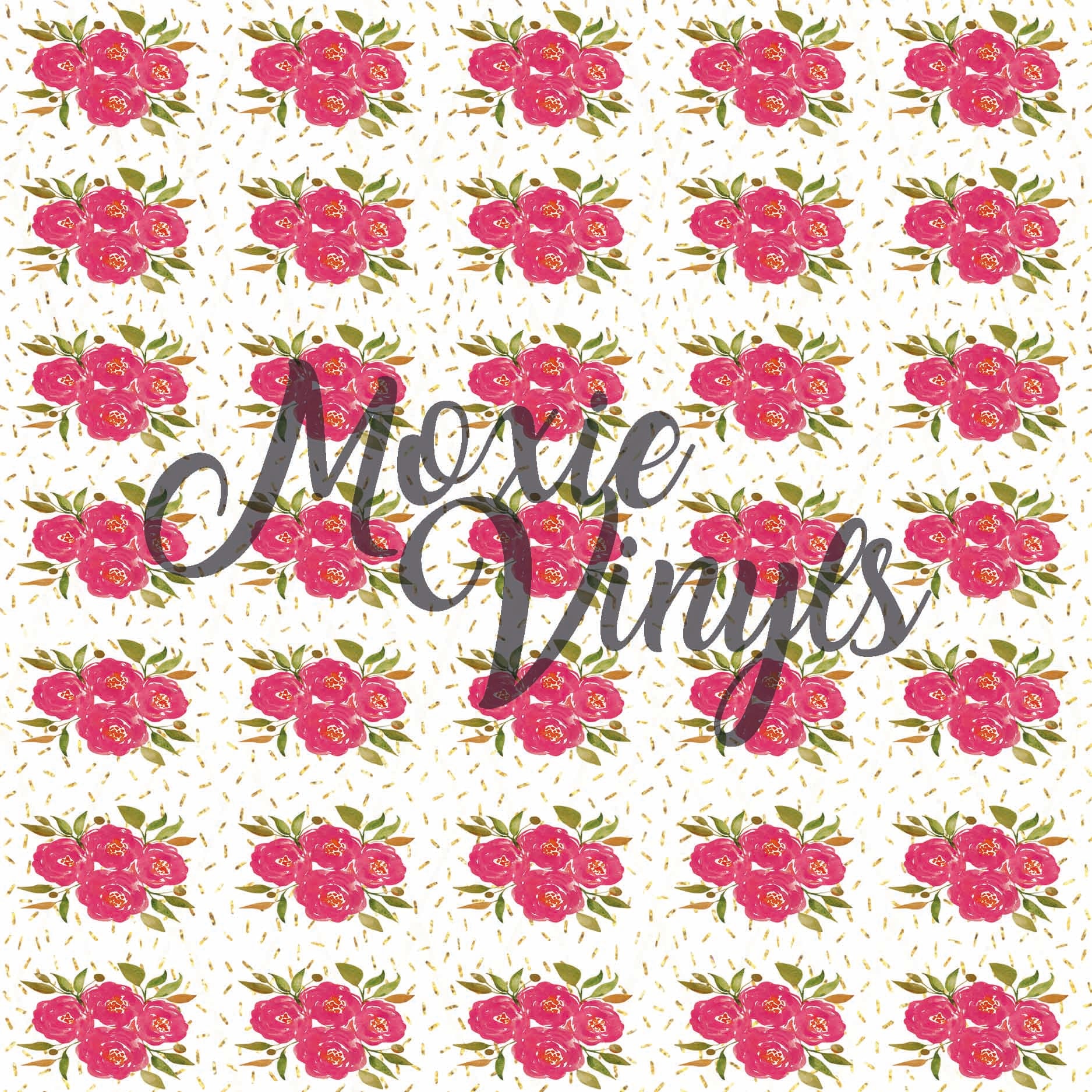 Shabby Chic Roses Vinyl
