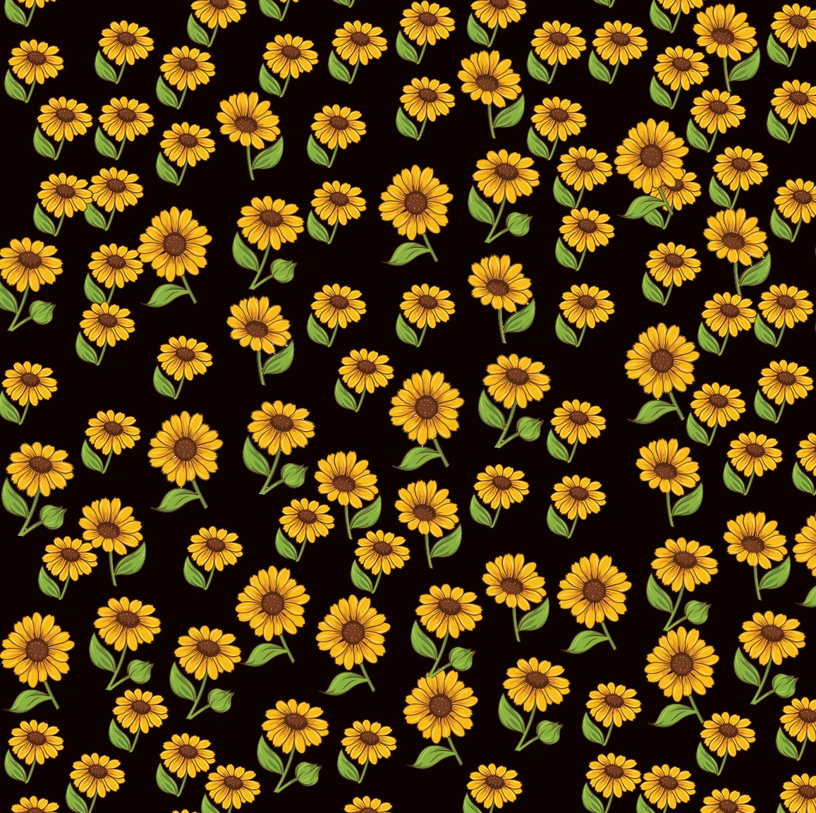Sunflowers Black 
