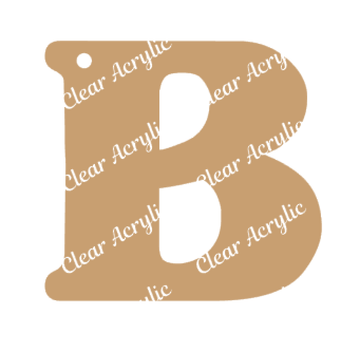 Alphabet Letter B Clear Acrylic