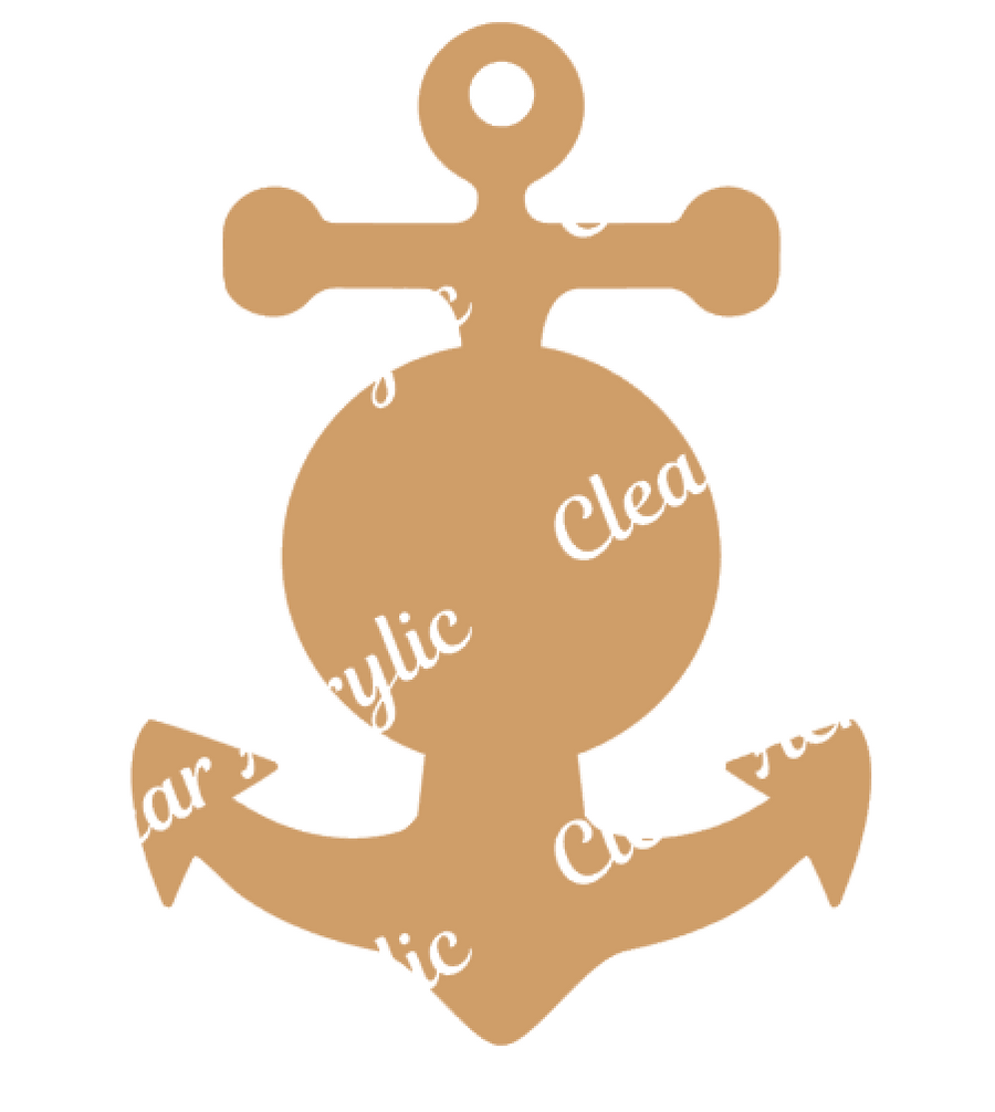 Anchor Acrylic Blank with monogram circle