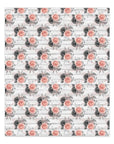 Blush Roses Grey Wood Faux Leather Sheets